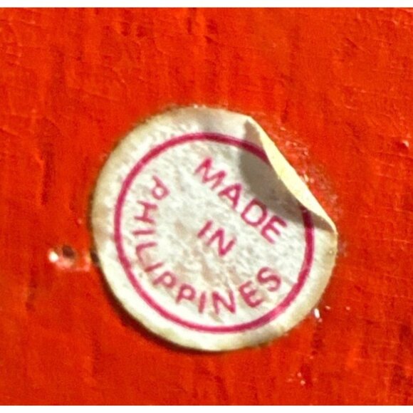 Hand Carved Wooden Parrot 12" Tall Philippines Vintage Garden Tropical - Picture 10 of 14